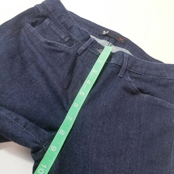 3x1 NYC The Bell Bottom Flare Jeans in Alpha Dark Wash Jeans - Picture 6 of 11